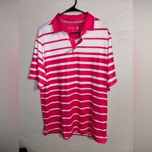 Walter Hagen Men's 11 Majors All Over Golf Tee Print Golf Polo, Size Med, NWT